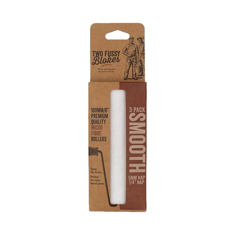 Two Fussy Blokes 5mm Nap 160mm Microfibre Mini Paint Rollers - GO Industrial - MF-160-5-3PK