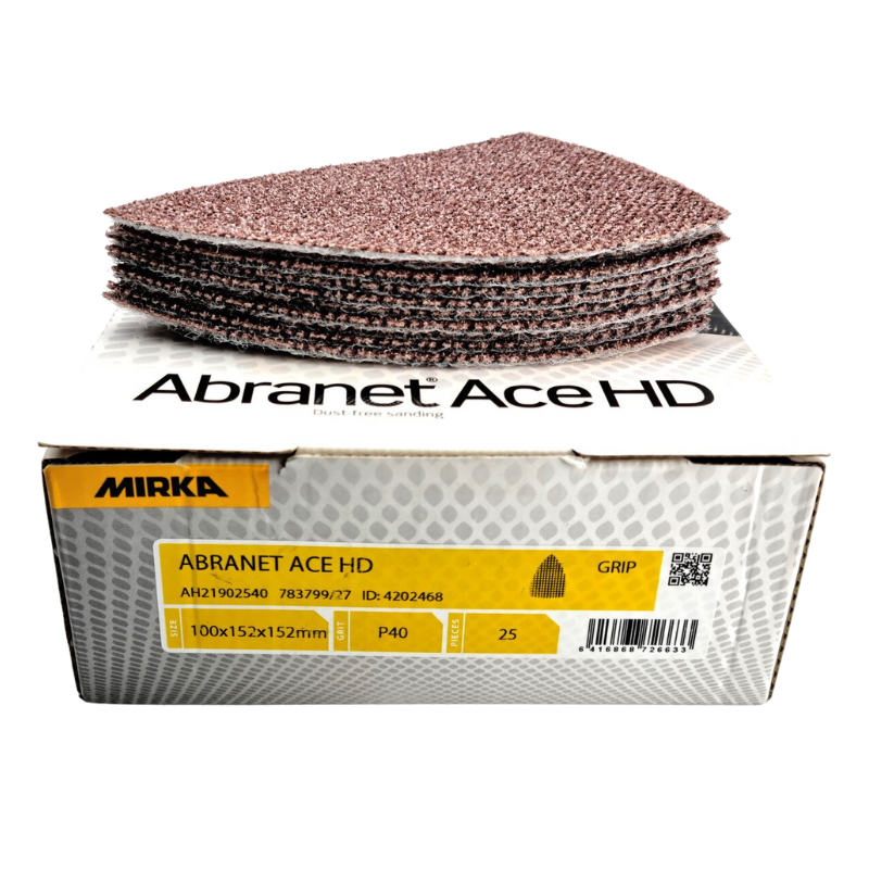 MIRKA Abranet Ace HD 100 x 152 x 152mm Ceramic Delta Abrasives 25-Pack