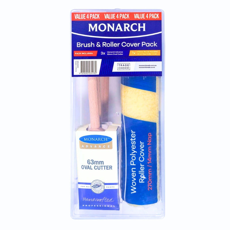 Monarch 63mm Oval Cutter Brush and Roller Value Pack