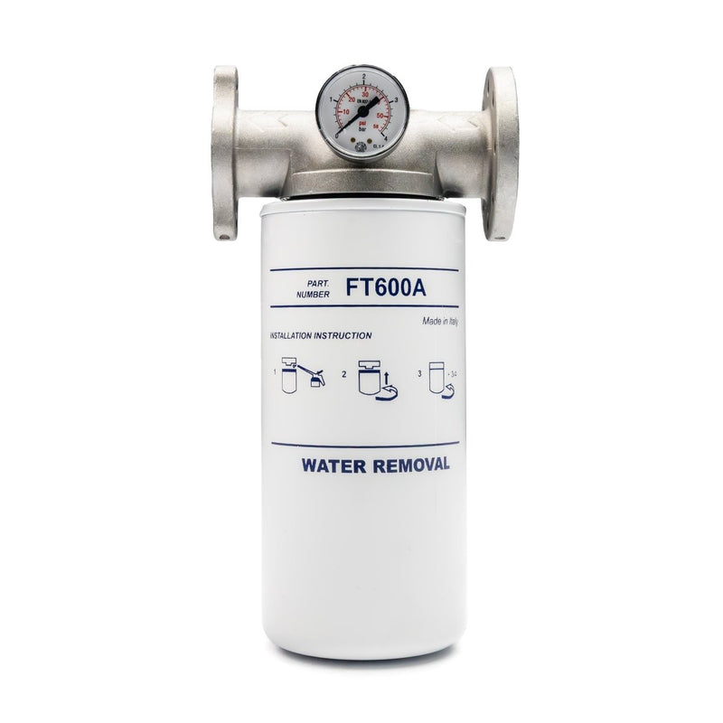 ADAM BY PIUSI Filter 25mm 60lpm with Pressure Gauge Particulate and Water Removal - GO Industrial - FT60MA