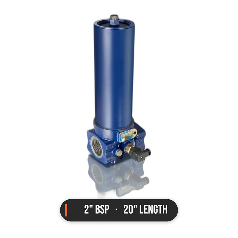 Athalon, 600psi Simplex Hsg, 2in BSP Ports, 20in Length, Fluorocarbon Seals - GO Industrial