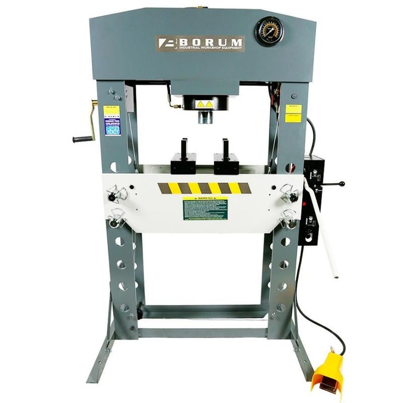 BORUM Air/Hydraulic Press 100T Rated - GO Industrial - BSP100TA
