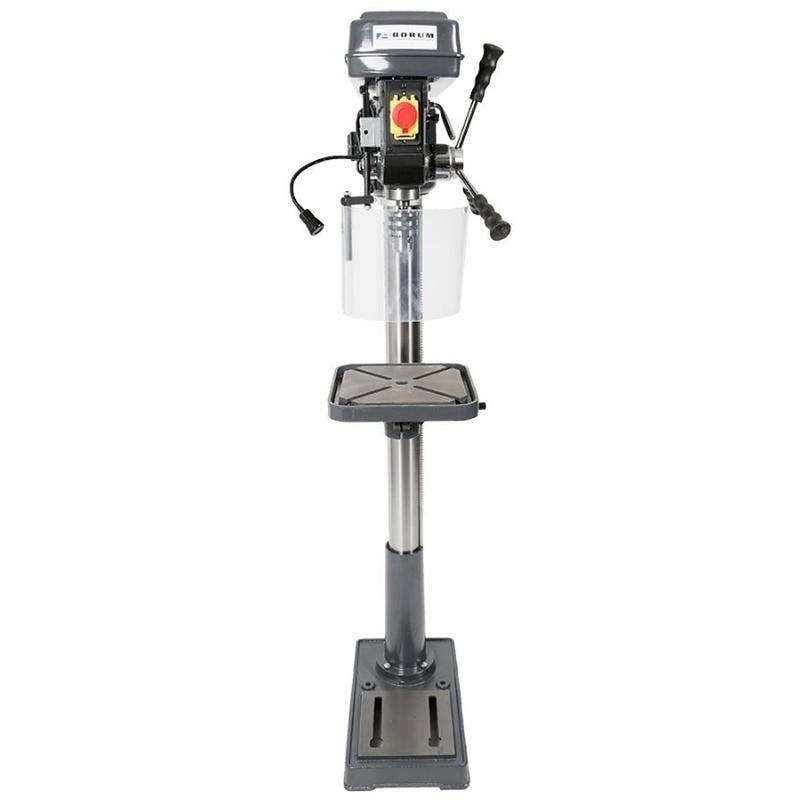 BORUM 1 HP 16 Speed Pedestal Drill Press - GO Industrial - CH18FT