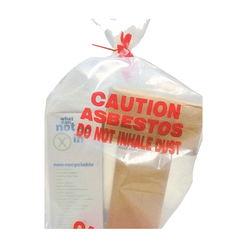 BRADY Asbestos Removal Bags Pack of 25 x 120L Bags - GO Industrial - 848469