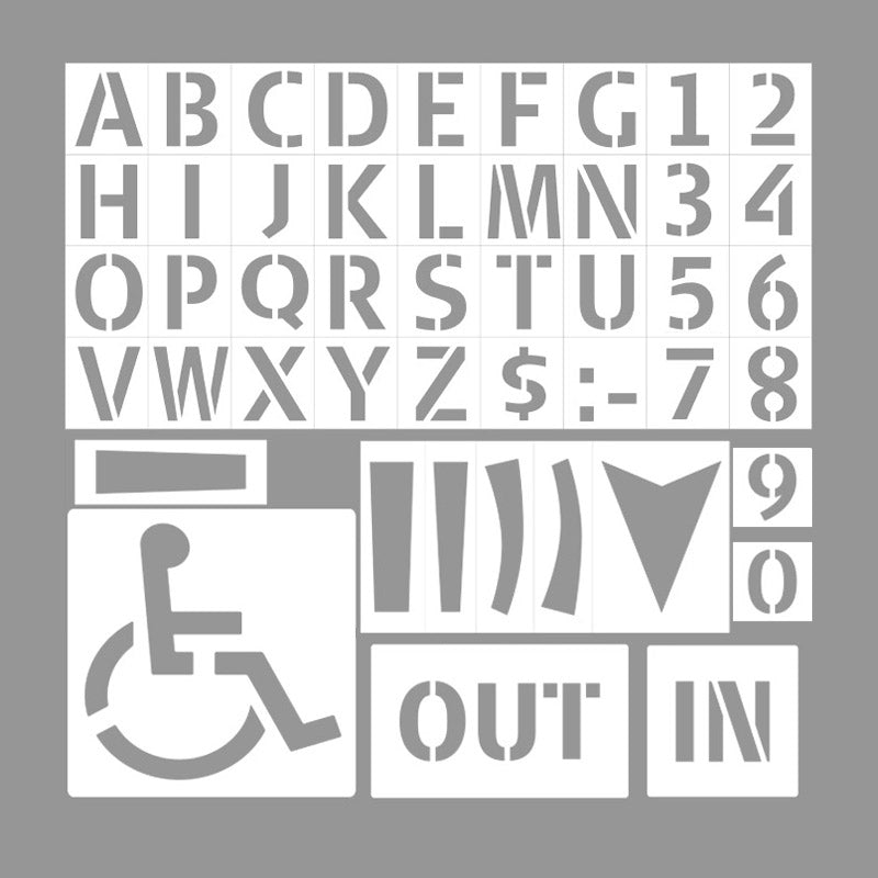 BRADY Car Park Stencil Kit A44737 - GO Industrial - 876978
