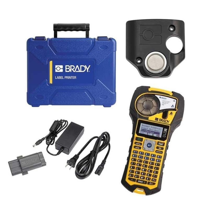 BRADY M210 Printer Bundle with Battery, AC Adapter, Hard Case & Magnet - GO Industrial - 880391