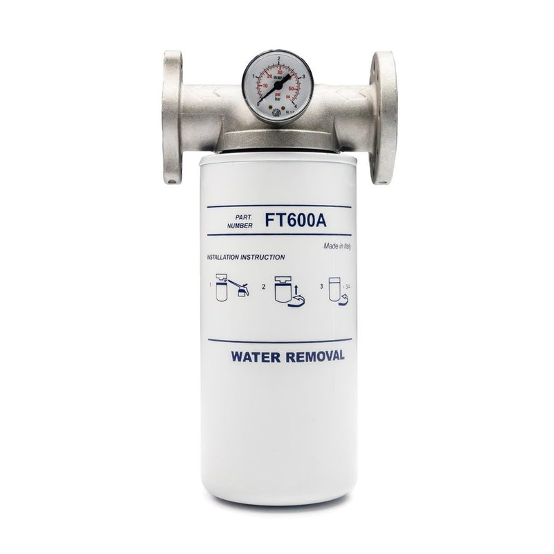 ADAM BY PIUSI Filter 25mm 60lpm with Pressure Gauge Particulate and Water Removal - GO Industrial - FT60MA