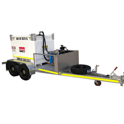 GO Fuel Trailer Self Bunded Galvanised Dual Axle 1000L