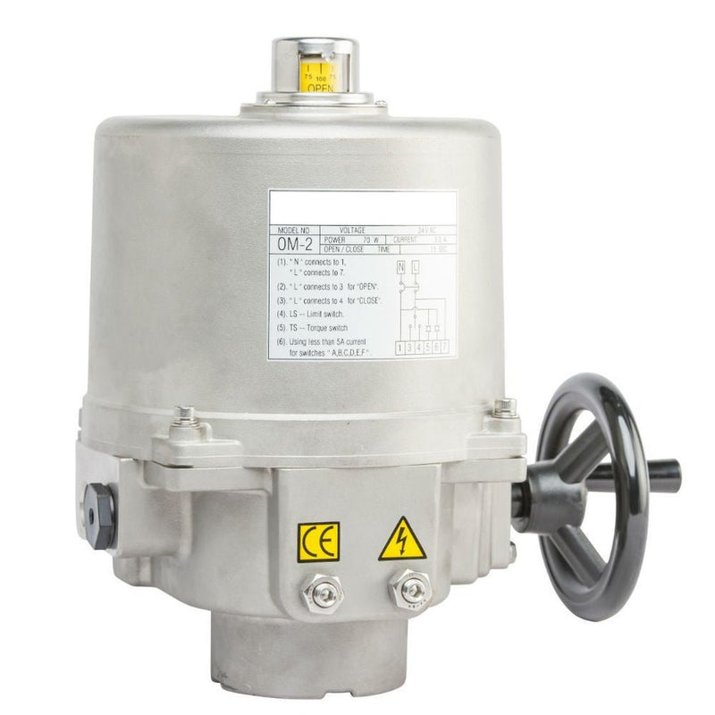 GO 0MM Double Acting Stainless Steel Electric Actuator 24v AC/DC - GO Industrial - 0MS-1-58LS
