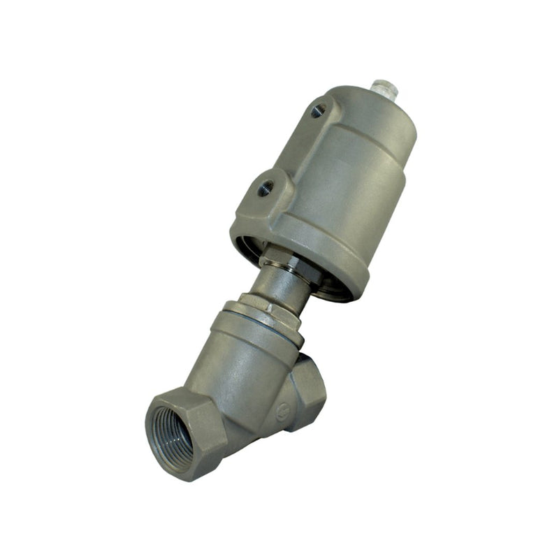 GO Angle Seat Valves Actuated Spring Return Pneumatic 316 Stainless AS - GO Industrial - AS5 - 04 - SR