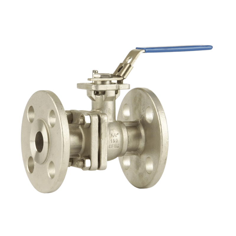GO Ball Valves V Port 316 Stainless Full Bore 2 Piece Flanged ANSI 150 BLVFA - GO Industrial - BLV4FA - L