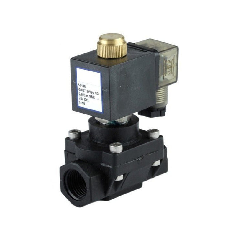 GO P55 Nylon General Purpose Zero Differential Normally Closed Solenoid Valves - GO Industrial - P55 - 4 - 16