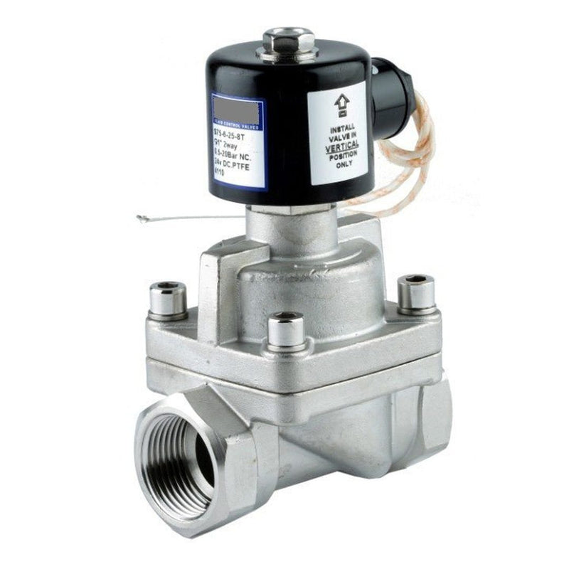 GO S75 304 Stainless Steam and High Temp Normally Closed Solenoid Valves - GO Industrial - S75 - 4 - 15