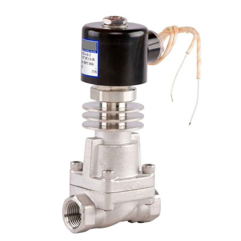 GO S75T 304 Stainless Very High Temp Normally Closed Solenoid Valves - GO Industrial - S75T - 4 - 15