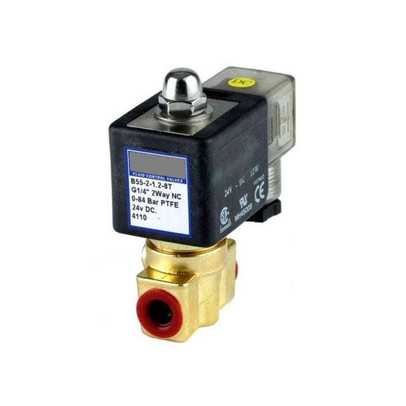 GO 1/4" B55H Brass High Pressure Normally Closed Solenoid Valves - GO Industrial - B55H - 2 - 1.2