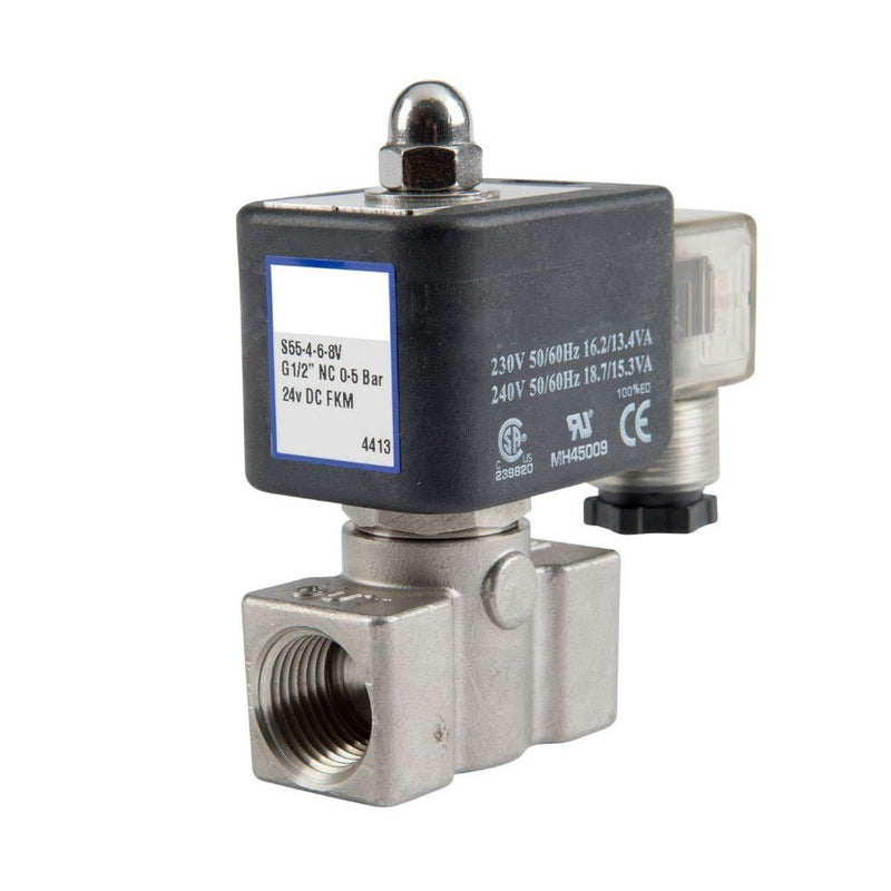 GO S55D 316 Stainless Petrochemical Direct Acting Normally Closed Solenoid Valves - GO Industrial - S55 - 2 - 3