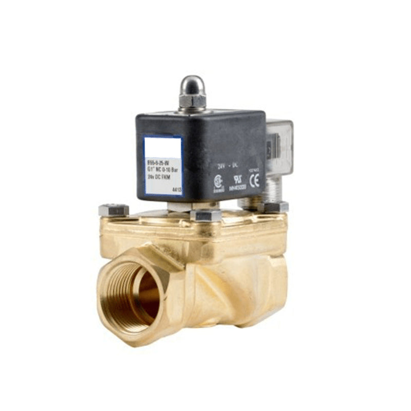 GO B55 Brass Petrochemical Zero Differential Normally Closed Solenoid Valves - GO Industrial - B55 - 3 - 15 - 7V
