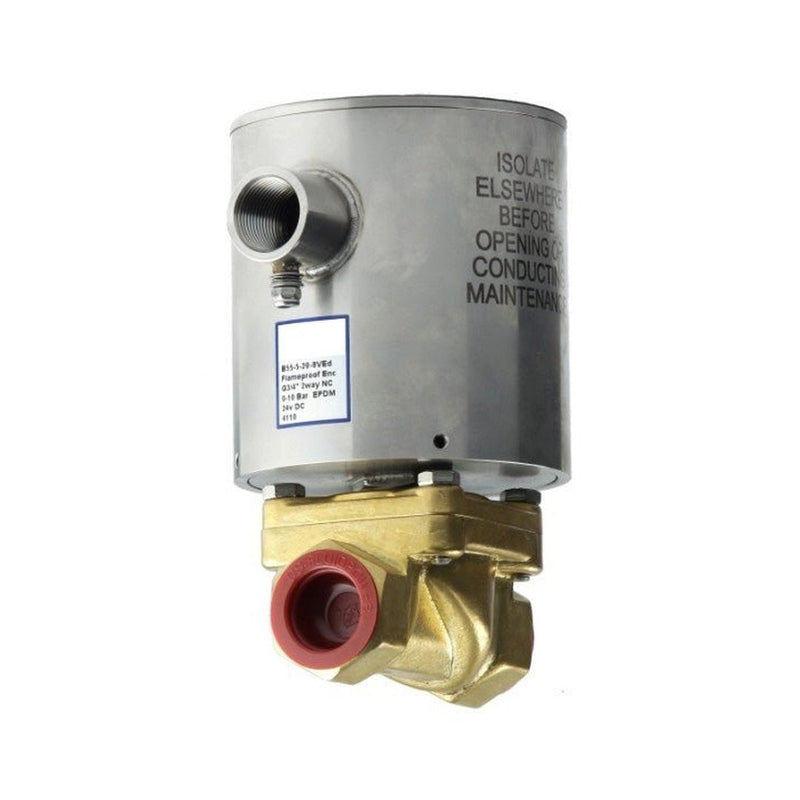 GO B55ED Brass EXD Rated Zero Differential Normally Closed Solenoid Valves - GO Industrial - B55ED - 3 - 4