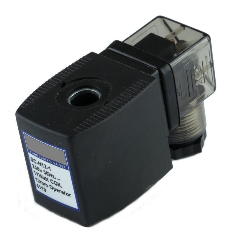 GO 12v DC 17 W with DIN Plug Solenoid Valve Coil 12mm - GO Industrial - SC - N12