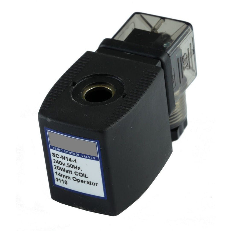 GO 12v DC 20 W with DIN Plug Solenoid Valve Coil 14.4mm - GO Industrial - SC - N14