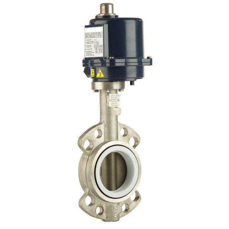 GO Stainless Steel Electric Butterfly Valve PTFE 12v DC - GO Industrial - BFS50-E7-T