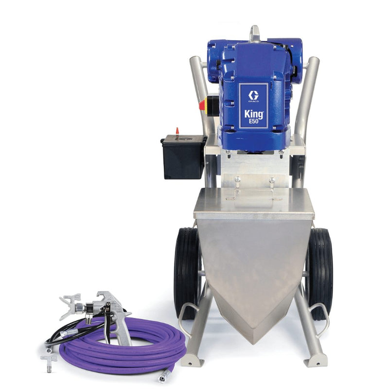 GRACO King E50 Hazardous Location Heavy Fluids Heavy Duty Cart Hopper No Filter Gun Hose Whip Tip - GO Industrial - 273264