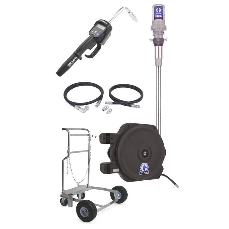 GRACO LD Series 5:1 200 Liter Mobile Oil Pump Package Manual Meter Type - GO Industrial - 24H916