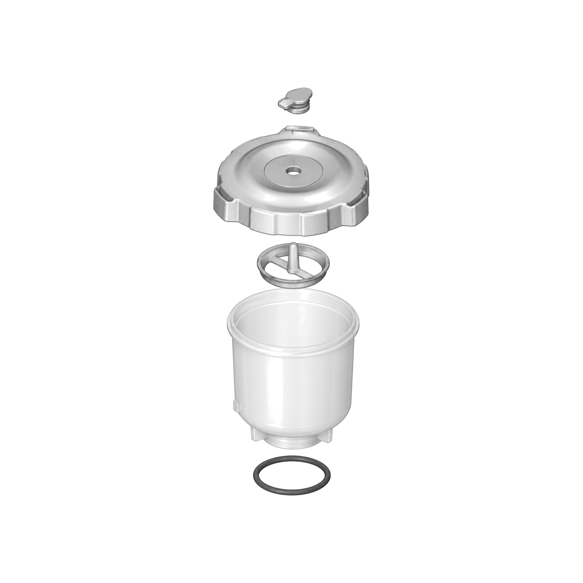 GRACO Ultra QuickShot Cup, Lid, Plug, O-Ring and Label Kit (illustration)