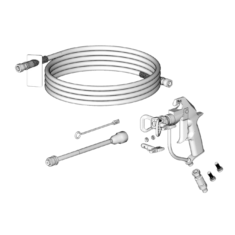 GRACO Spray Gun Airless Silver Plus Quick Start Kit - GO Industrial - 287823