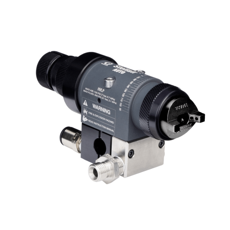 GRACO Stellair Automatic Air Spray HVLP Gun for General Industry with Manifolds, 0.055 Nozzle - GO Industrial - 25F215