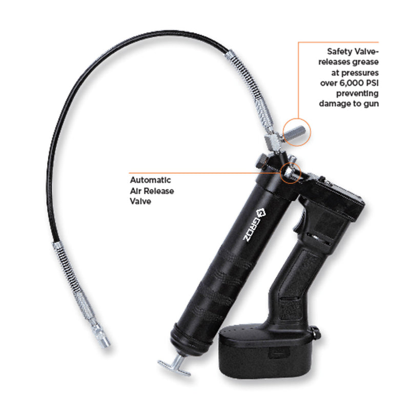 GROZ Grease Gun 19.2V Cordless 450g - GO Industrial - 47203