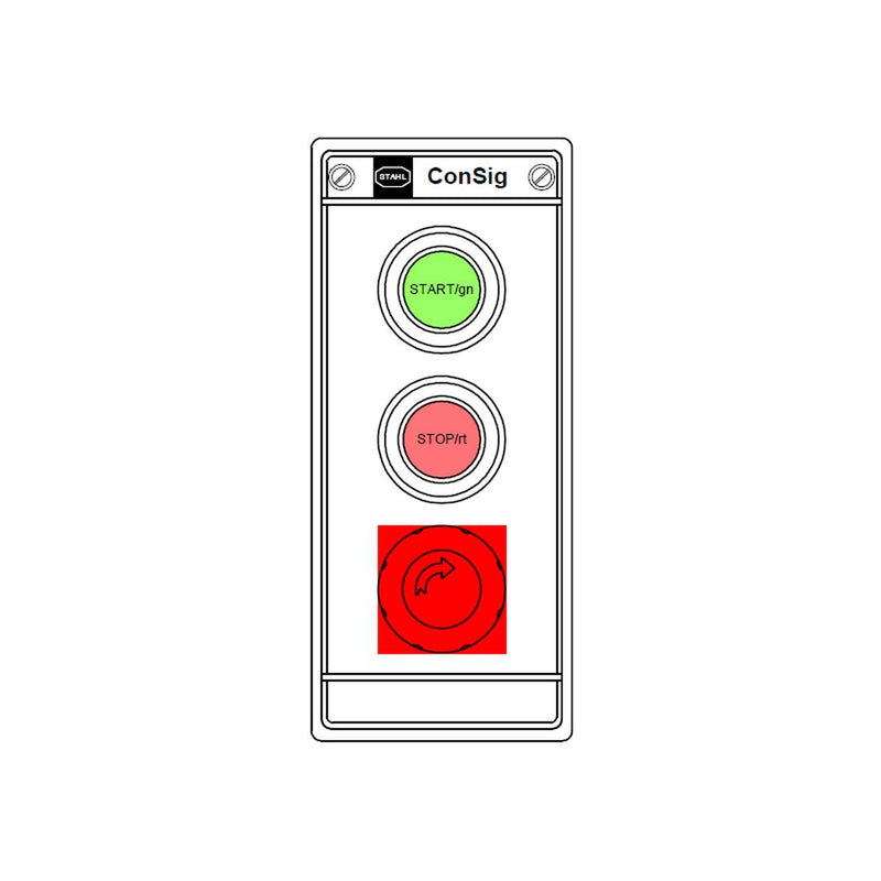STHAL Hazardous Area Control Station Start Stop Emergency Stop - GO Industrial - 8040/1392Z - 01L12SA02 - 01L09SA01 - 10L07SA01