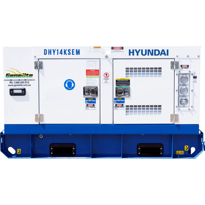 GO14KSEM 18kVA Hyundai Industrial Standby Generator - GO Industrial - DHY14KSEM