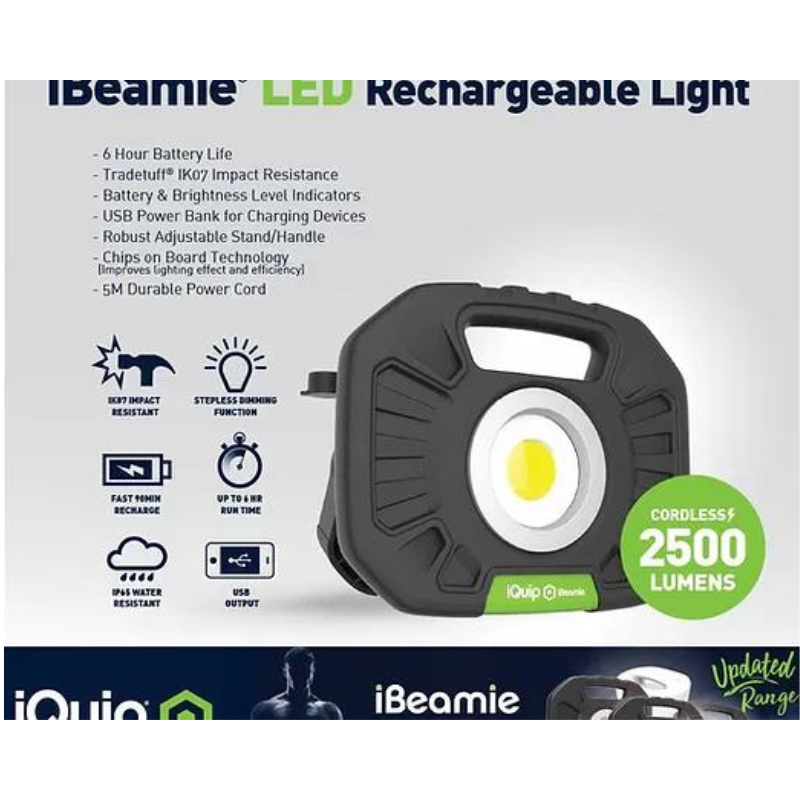 iQuip iBeamie LED Cordless Portable Light 25 Watt