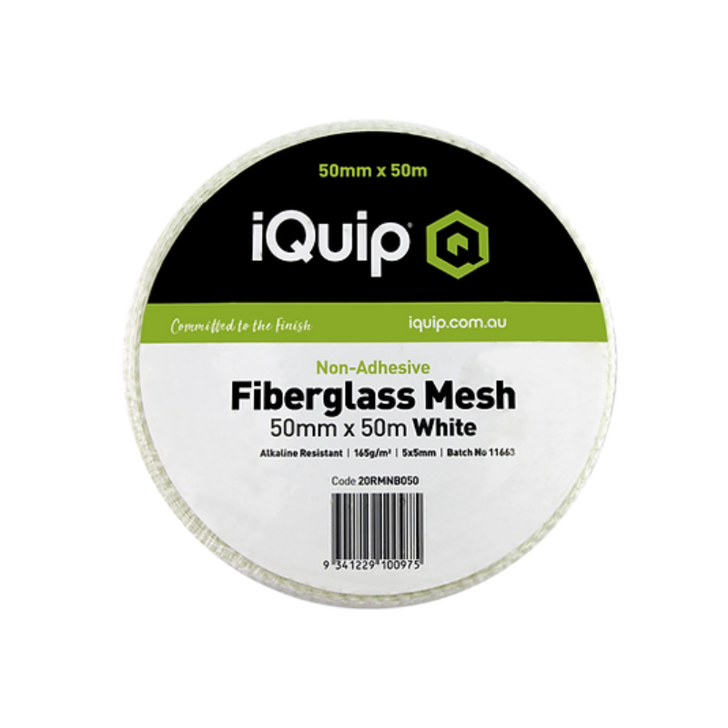 iQuip Fiberglass Mesh Non-Adhesive 50mm X 50M
