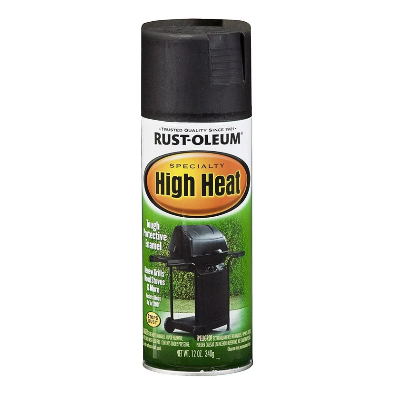 iQuip Rustoleum High Heat Bar B Que Black Spray 7778830 12OZ