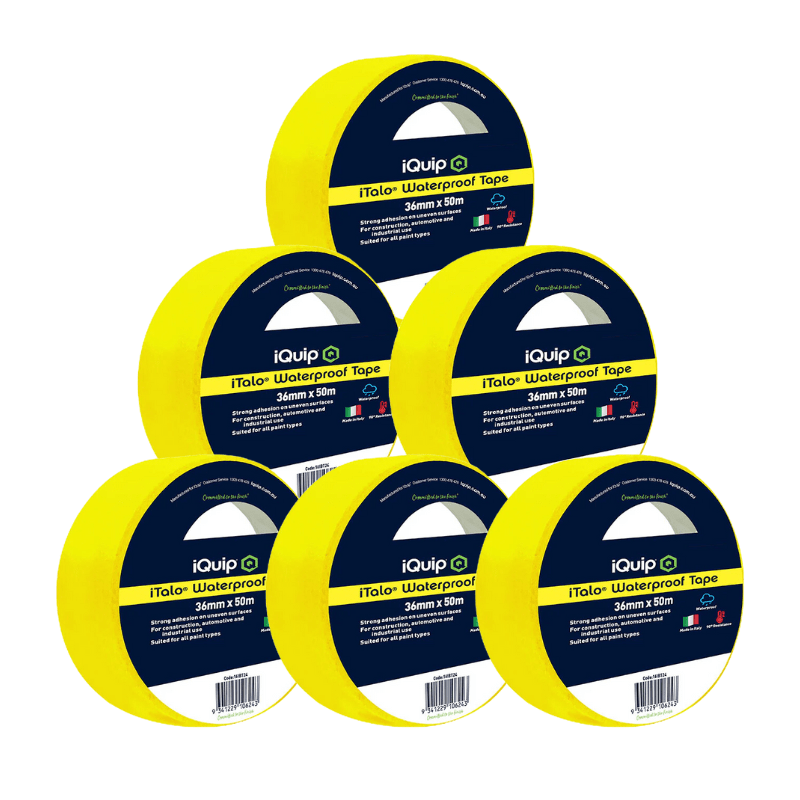 IQUIP iTalo Waterproof Masking Tape 36mm x 50M - GO Industrial - 16ITY36*6