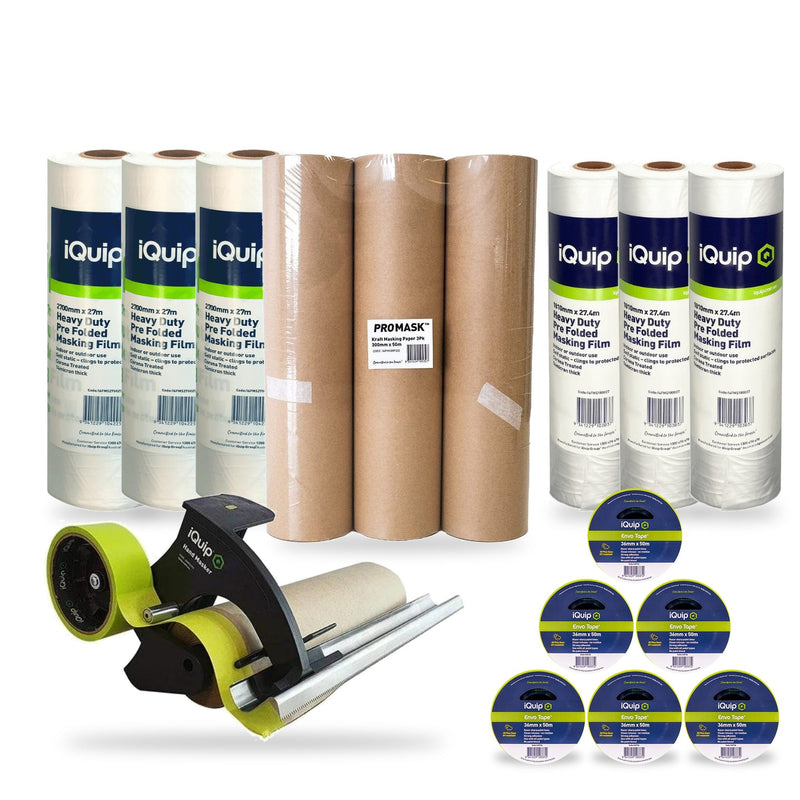 IQUIP Masking Film and Paper Dispenser Bundle - GO Industrial - BUNDLE-22MFD355