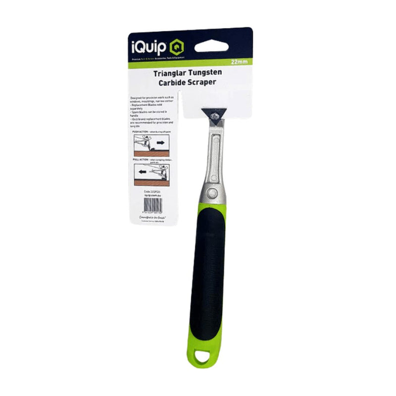 IQUIP Tungsten Carbide Paint Scraper 3 Edges - 22mm - GO Industrial - 22QPS20