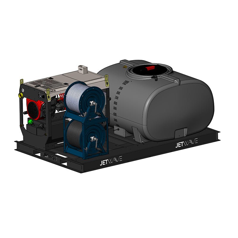 JETWAVE Explorer G2 250 - 15 Mounting Skid High Pressure Water Cleaner - GO Industrial - HW4000 - 15PG2 1000LSKID