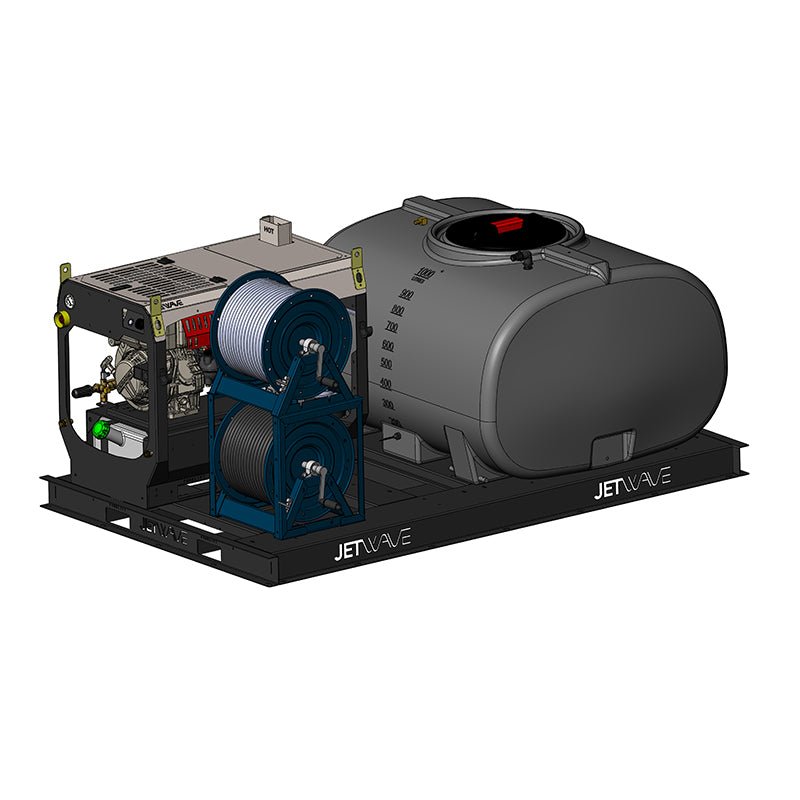 JETWAVE Explorer G2D 280 - 13 Mounting Skid High Pressure Water Cleaner - GO Industrial - HW4000 - 13D 1000LSKID