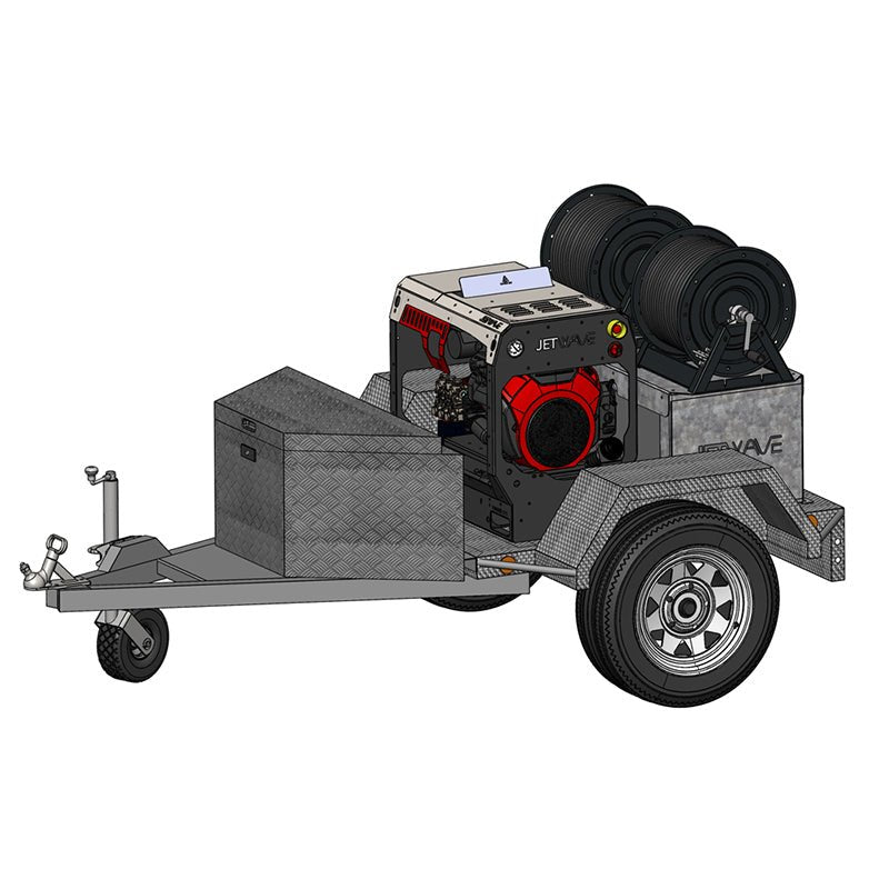 JETWAVE Senator G2 JX 280 - 26 Lite Pressure Washer Trailer - GO Industrial - CW4000 - 26PEG2JX LITETRAILER