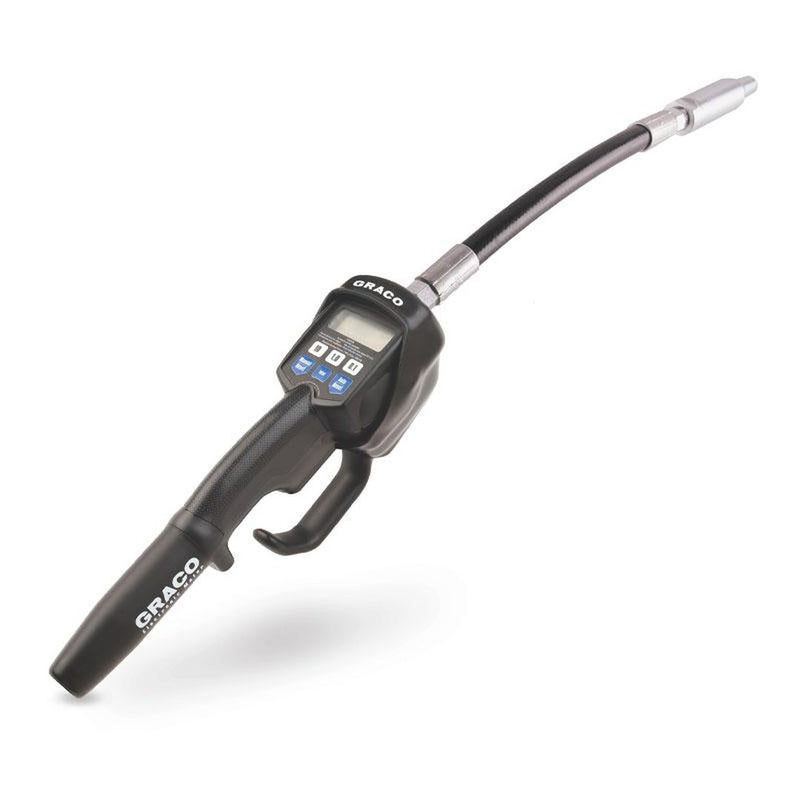 GRACO LDP5 Electronic Preset Meter Flexible Extension 1/2" Inlet - GO Industrial - 258694