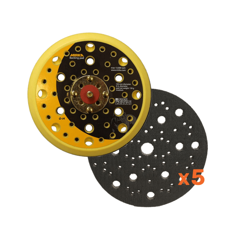 MIRKA 150mm Pad Essentials Backing Pad and Pad Savers Kit - GO Industrial - MIRKA150BPPS