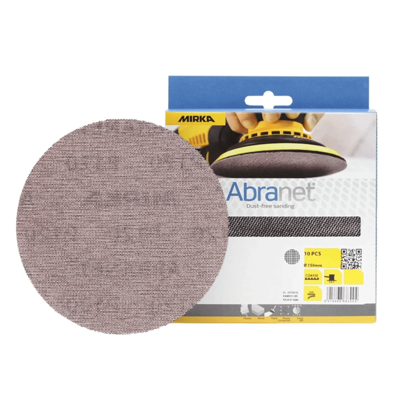MIRKA Abranet 150mm Disc Abrasives 10 - Pack - GO Industrial - AE241F1018