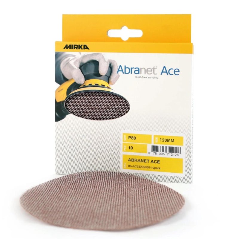 MIRKA Abranet Ace 150mm Ceramic Disc Abrasives 10 - Pack - GO Industrial - AC24105080 - 10Pack