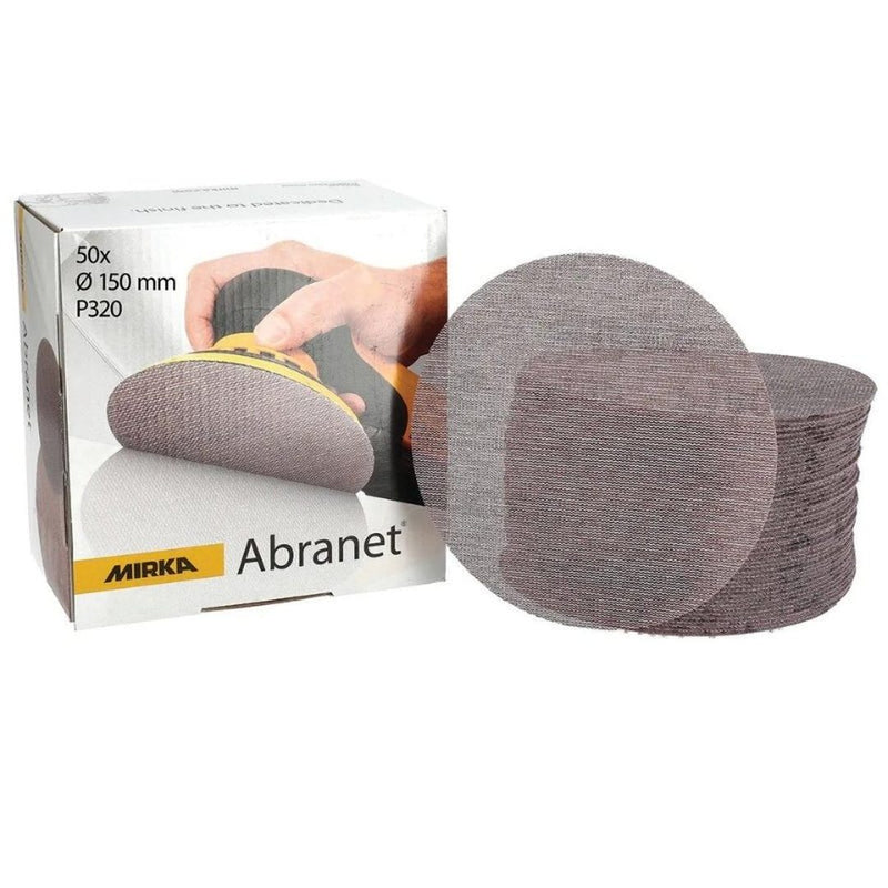 MIRKA Abranet 150mm Disc Abrasives 50 - Pack - GO Industrial - 5424105012