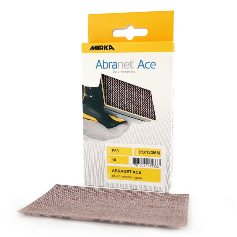 MIRKA Abranet Ace Ceramic Abrasive 81mm x 133mm 10 - Pack - GO Industrial - AC17805080 - 10pack