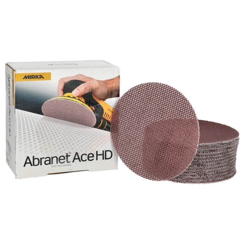 MIRKA Abranet Ace HD 125mm Ceramic Disc Abrasives 25 - Pack - GO Industrial - AH23202540