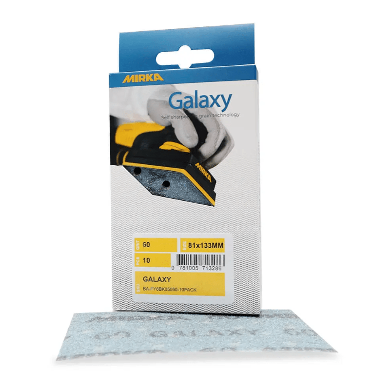 MIRKA Galaxy Abrasive Sheets 81mm x 133mm Multifit 10 - Pack - GO Industrial - FY6BK05040 - 10PACK